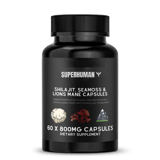 Shilajit, Sea Moss, Lion's Mane Capsules