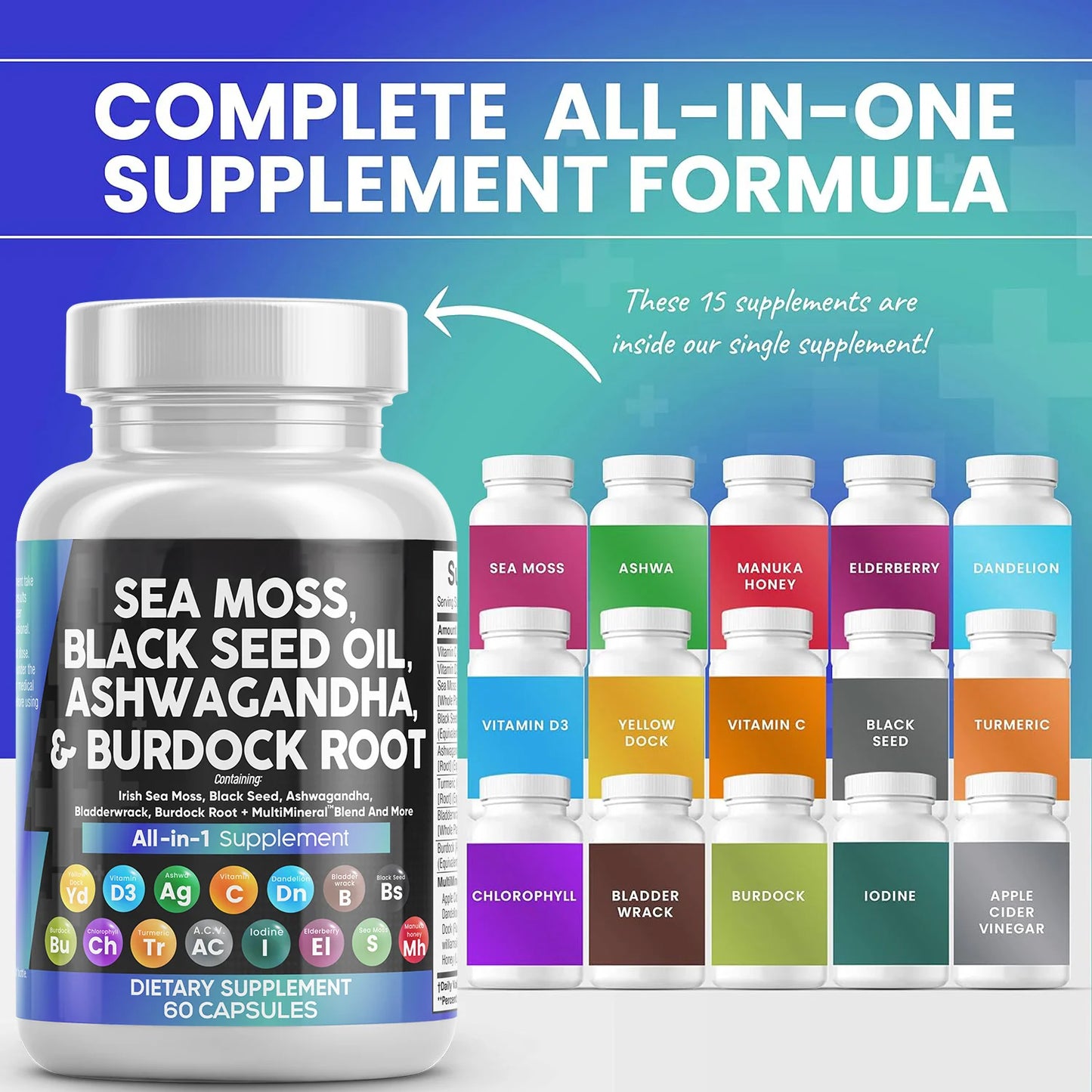 SuperHuman‎™ Sea Moss 16-in-1 Magic Blend