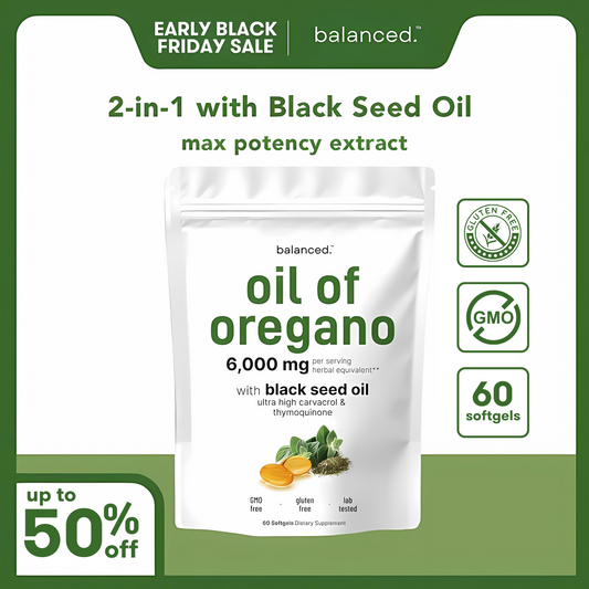 Oregano Oil with Black Seed Oil - 60 softgels